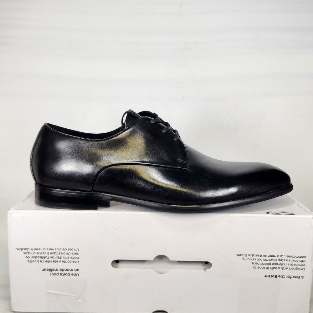 Aldo Marcelus Dress Shoes Mens Size 12 Black Leather Lace Up Pillow Walk Flex